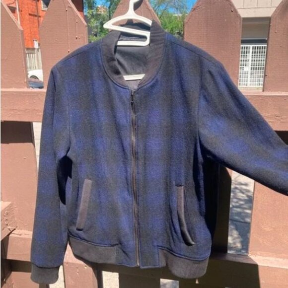 Wool varsity bomber jacket fully lined Italy size 42 - Picture 1 of 13
